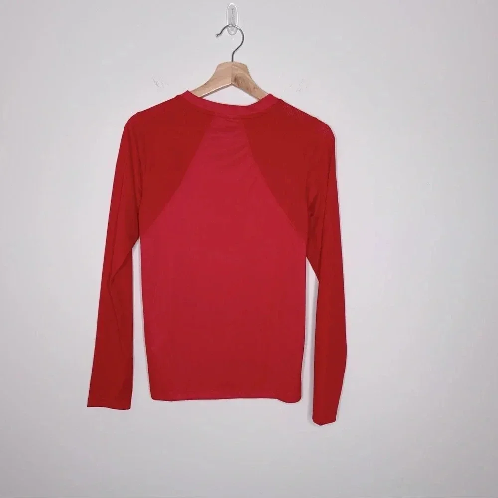 Nike Trainig One Dri-FIT standard fit long-sleeve top in Red